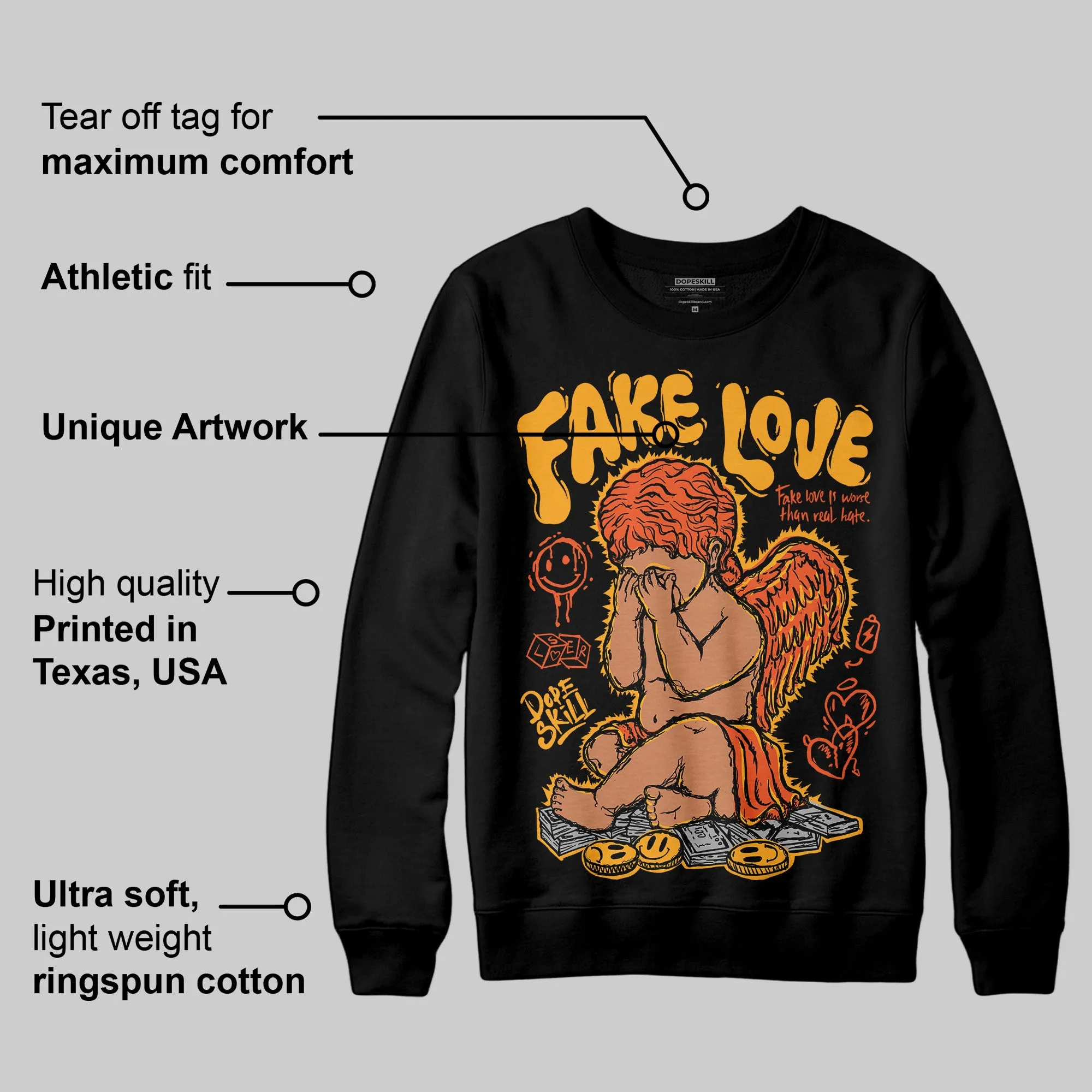 Black Taxi 12s DopeSkill Sweatshirt False Love Graphic sold by DopeSkill product image thumbnail 3