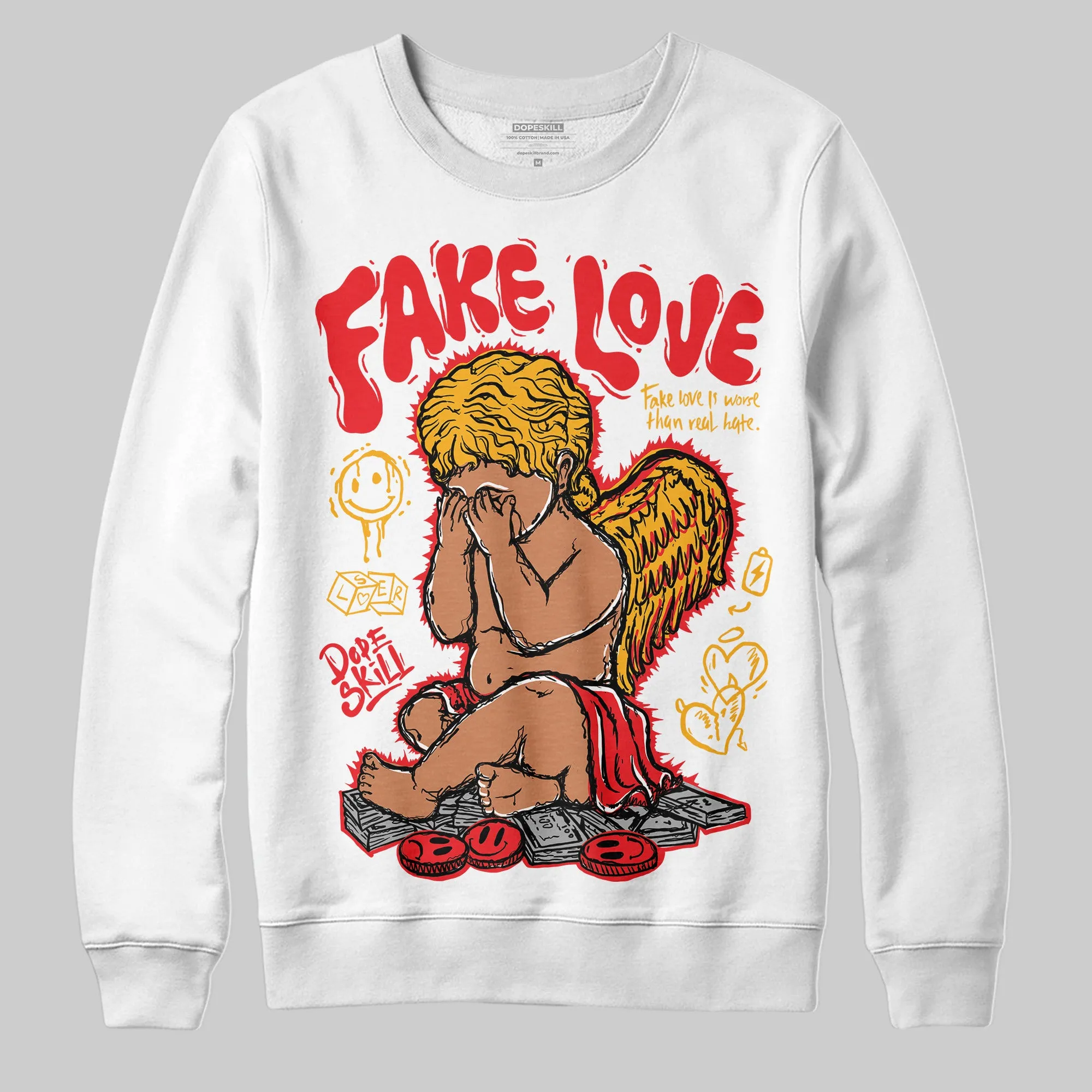 Red Collection DopeSkill Sweatshirt False Love Graphic sold by DopeSkill product image thumbnail 2
