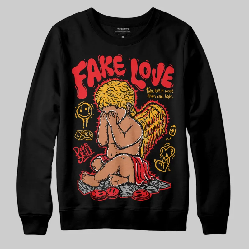 Red Collection DopeSkill Sweatshirt False Love Graphic sold by DopeSkill