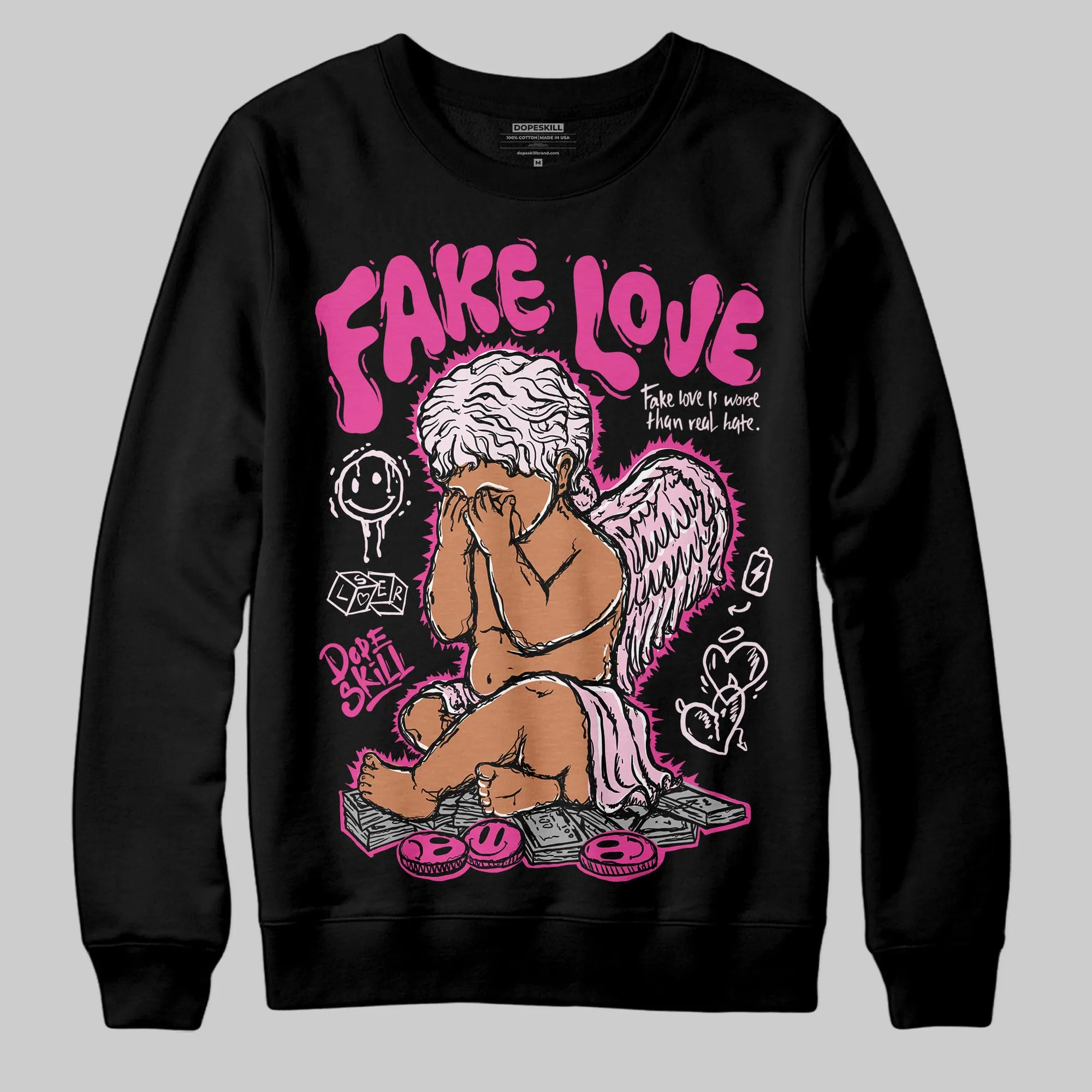 Pink Collection DopeSkill Sweatshirt False Love Graphic sold by DopeSkill product image thumbnail 2
