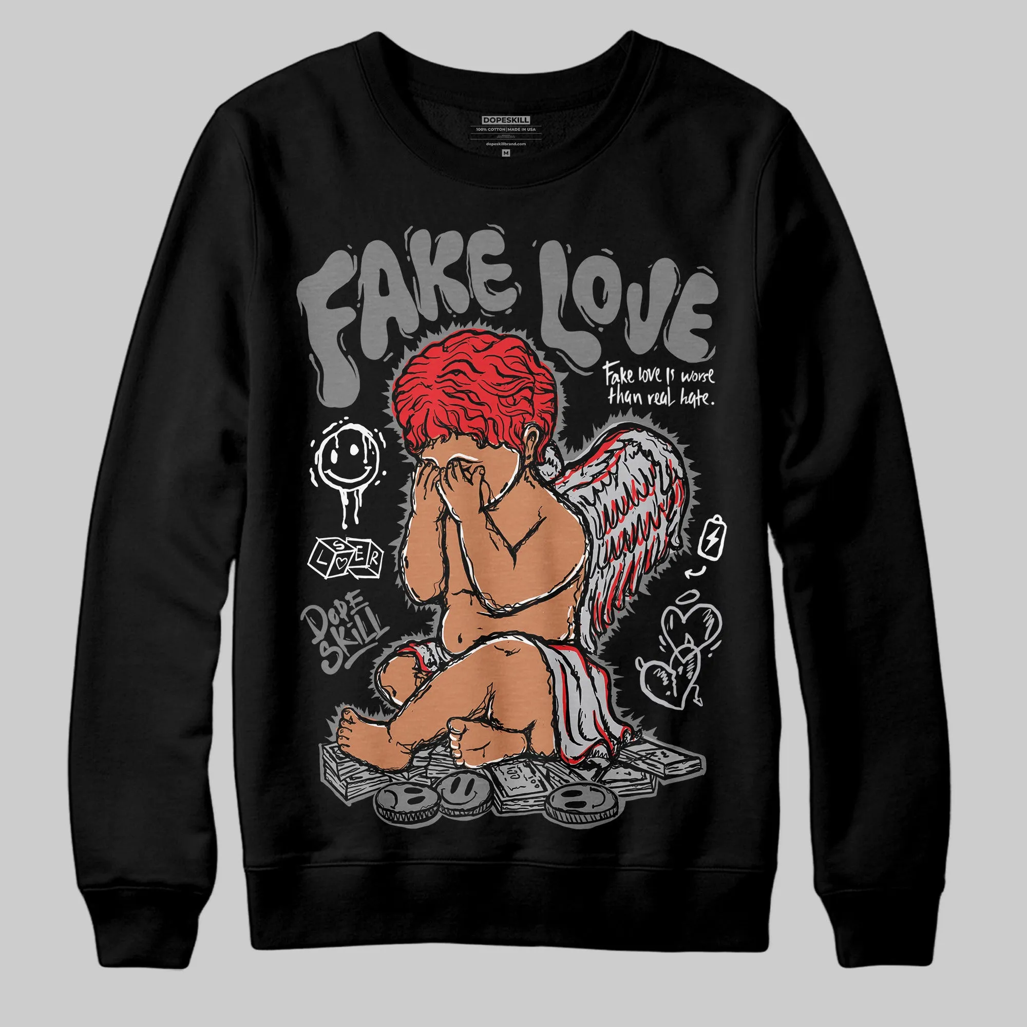 Grey Collection DopeSkill Sweatshirt False Love Graphic sold by DopeSkill product image thumbnail 2