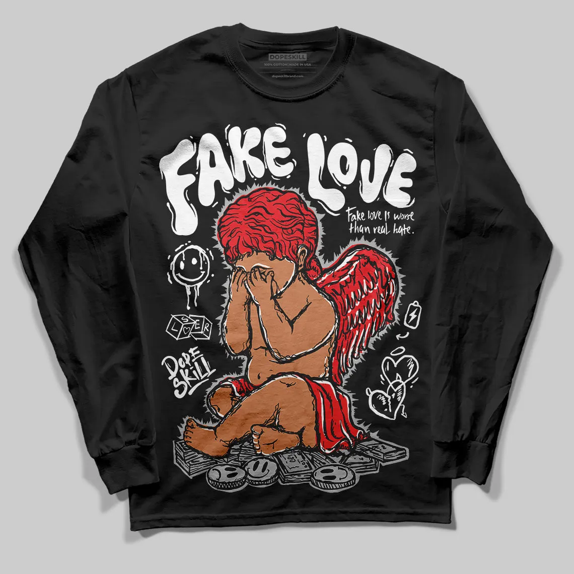 Dunk Panda White Black DopeSkill Long Sleeve T-Shirt False Love Graphic sold by DopeSkill