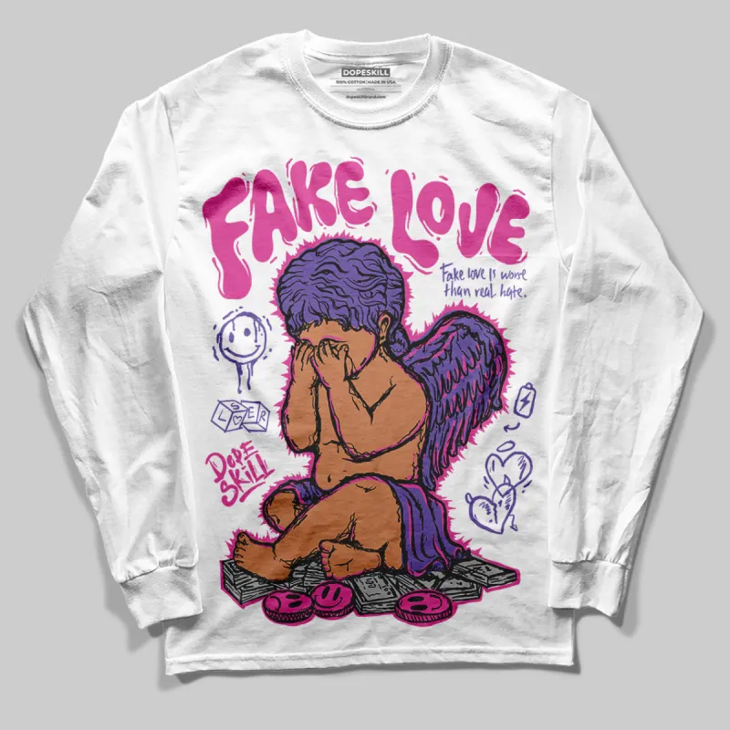 Dunk Active Fuchsia DopeSkill Long Sleeve T-Shirt False Love Graphic sold by DopeSkill