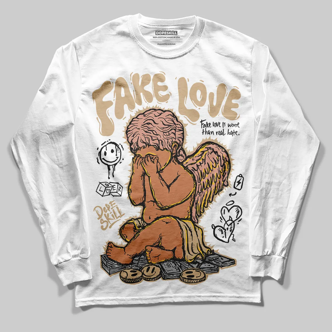 TAN Collection DopeSkill Long Sleeve T-Shirt False Love Graphic sold by DopeSkill product image thumbnail 2