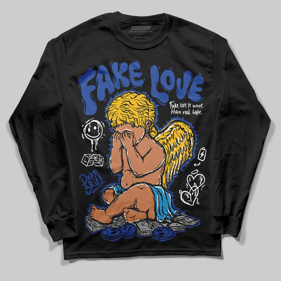 Royal Blue Collection DopeSkill Long Sleeve T-Shirt False Love Graphic sold by DopeSkill product image thumbnail 2