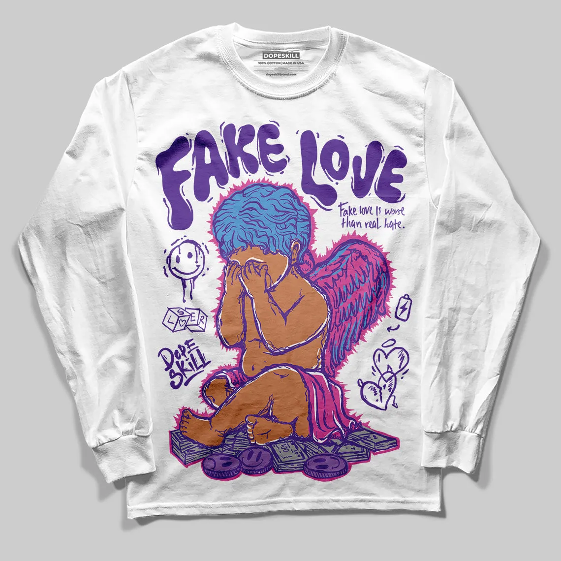 PURPLE Collection DopeSkill Long Sleeve T-Shirt False Love Graphic sold by DopeSkill product image thumbnail 2