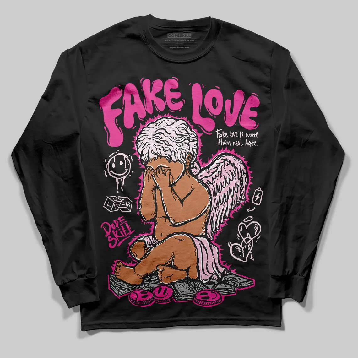 Pink Collection DopeSkill Long Sleeve T-Shirt False Love Graphic sold by DopeSkill product image thumbnail 2
