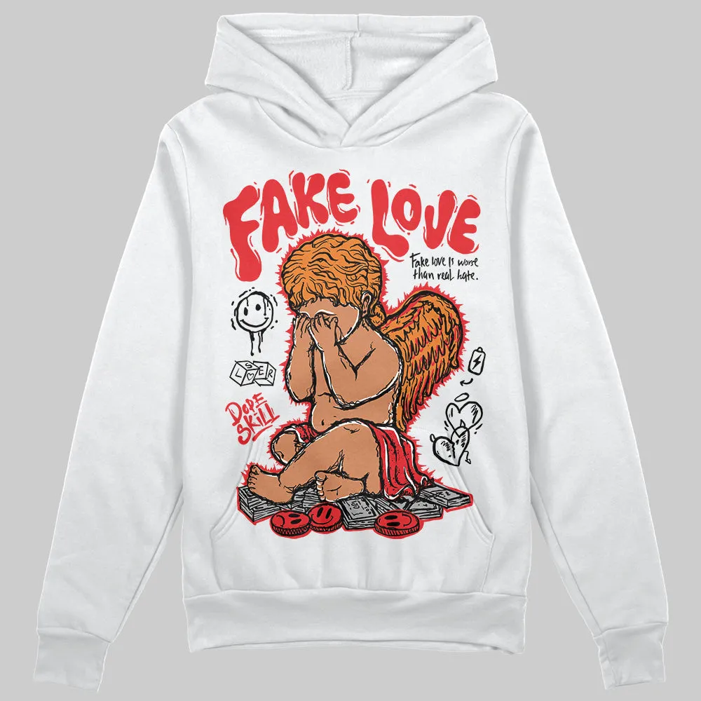 Red Cement 4S DopeSkill Hoodie Sweatshirt False Love Graphic sold by DopeSkill
