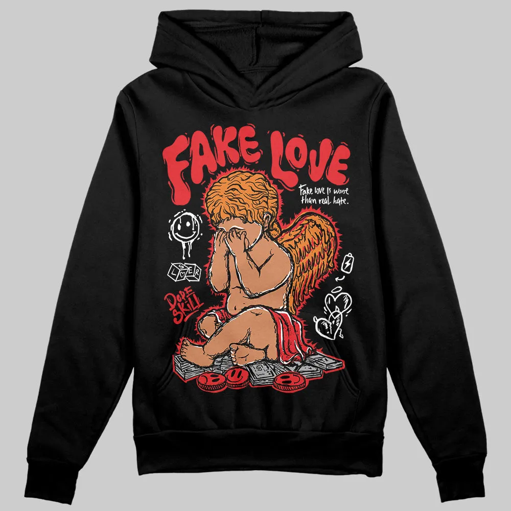 Red Cement 4S DopeSkill Hoodie Sweatshirt False Love Graphic sold by DopeSkill product image thumbnail 2