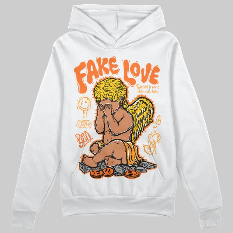 Orange Black White DopeSkill Hoodie Sweatshirt False Love Graphic sold by DopeSkill