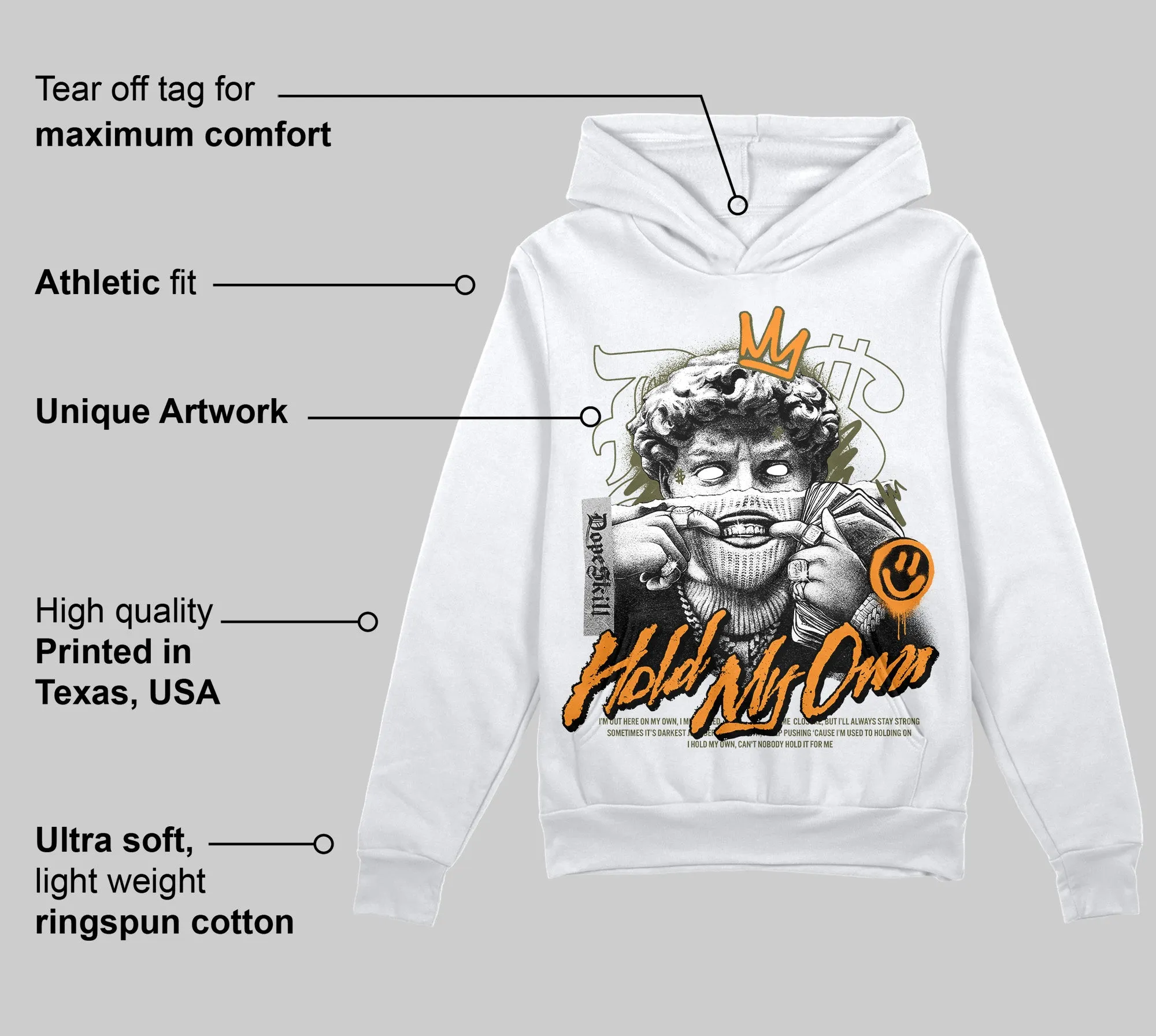 Olive 5s DopeSkill Hoodie Sweatshirt In My Way Graphic sold by DopeSkill product image thumbnail 3