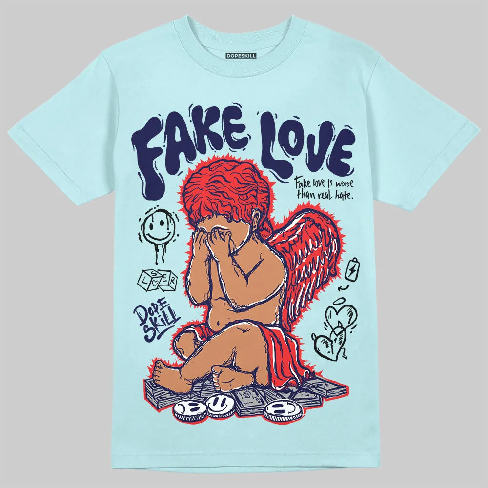 Dunk Glacier Blue DopeSkill Chambray T-shirt False Love Graphic sold by DopeSkill