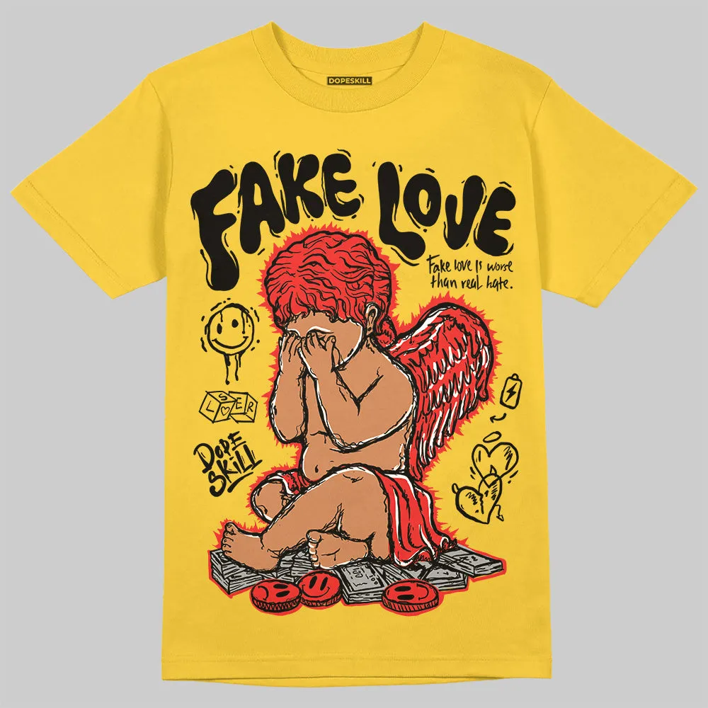 Yellow Collection DopeSkill Gold T-shirt False Love Graphic sold by DopeSkill