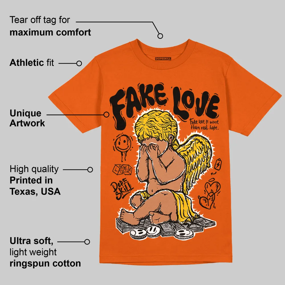 Orange Black White Collection DopeSkill Orange T-shirt False Love Graphic sold by DopeSkill product image thumbnail 2