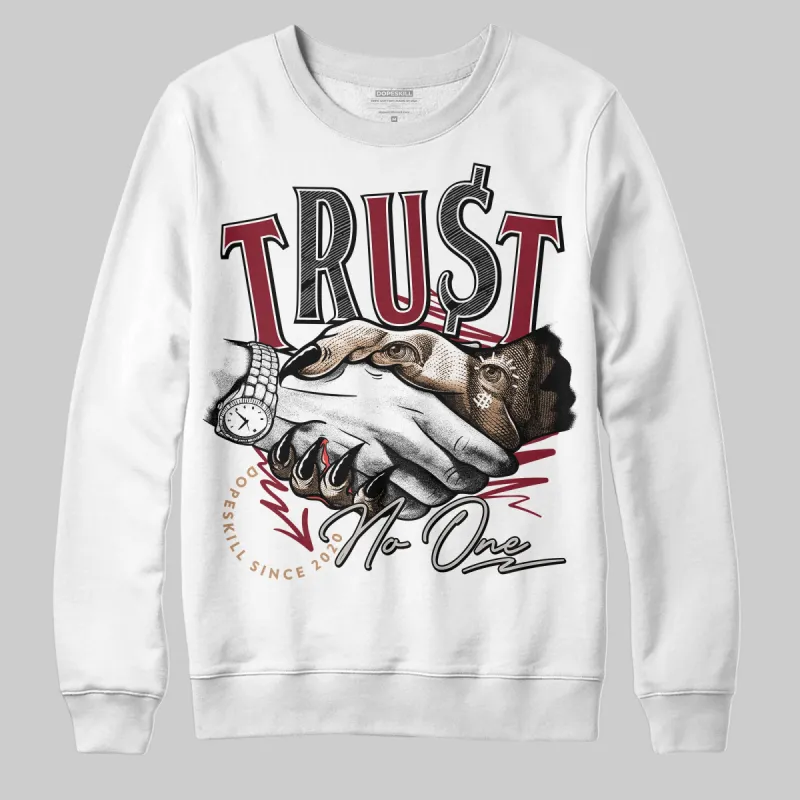 Samba OG Collegiate Burgundy DopeSkill Sweatshirt Trust No One Graphic sold by DopeSkill
