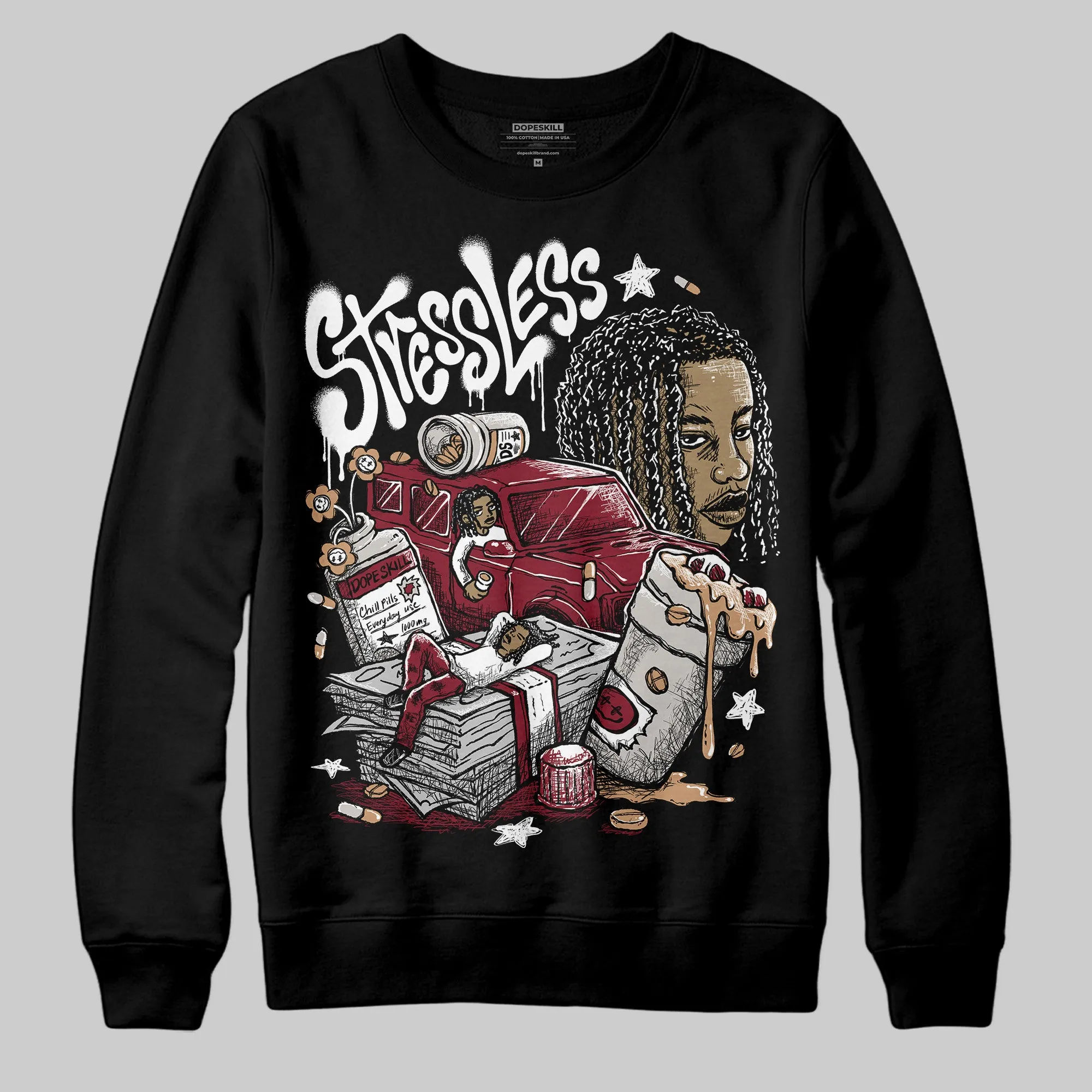 Samba OG Collegiate Burgundy DopeSkill Sweatshirt Stressless Graphic sold by DopeSkill product image thumbnail 2