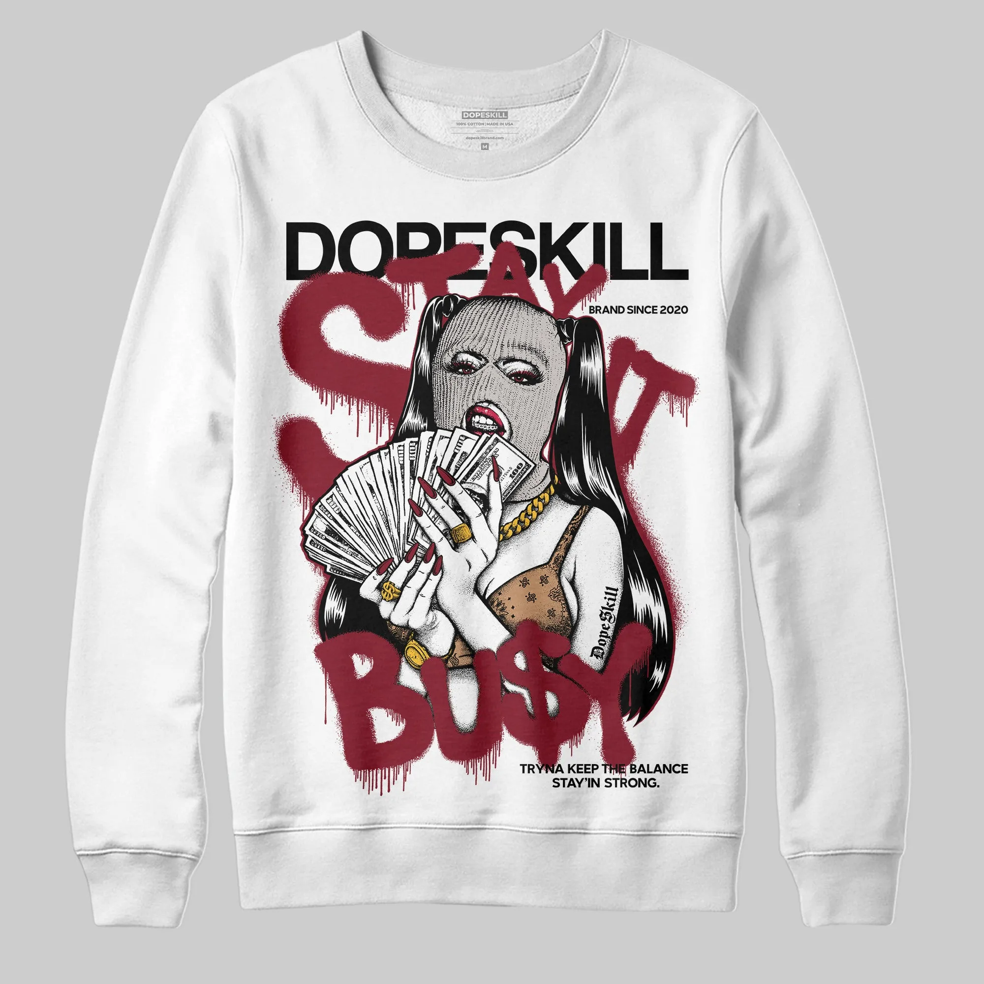 Samba OG Collegiate Burgundy DopeSkill Sweatshirt Stay It Busy Graphic sold by DopeSkill