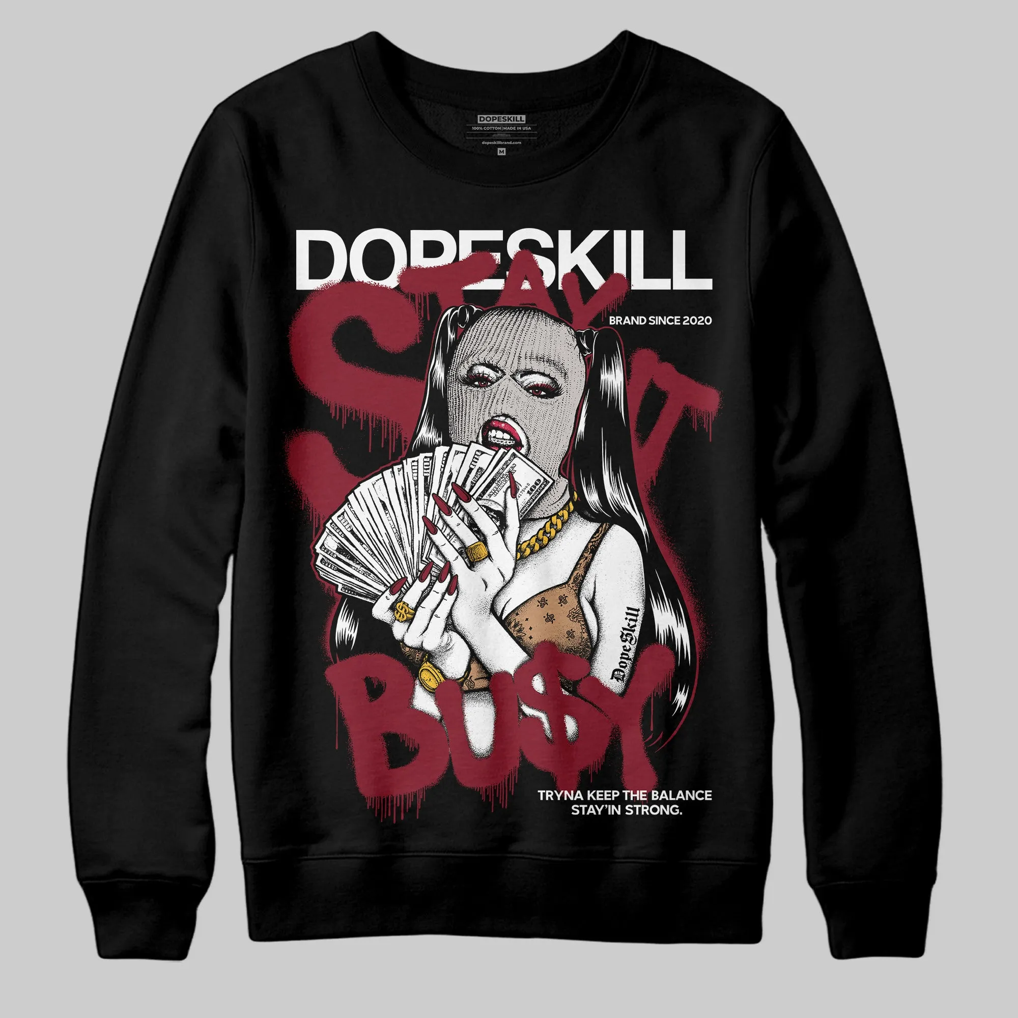 Samba OG Collegiate Burgundy DopeSkill Sweatshirt Stay It Busy Graphic sold by DopeSkill product image thumbnail 2