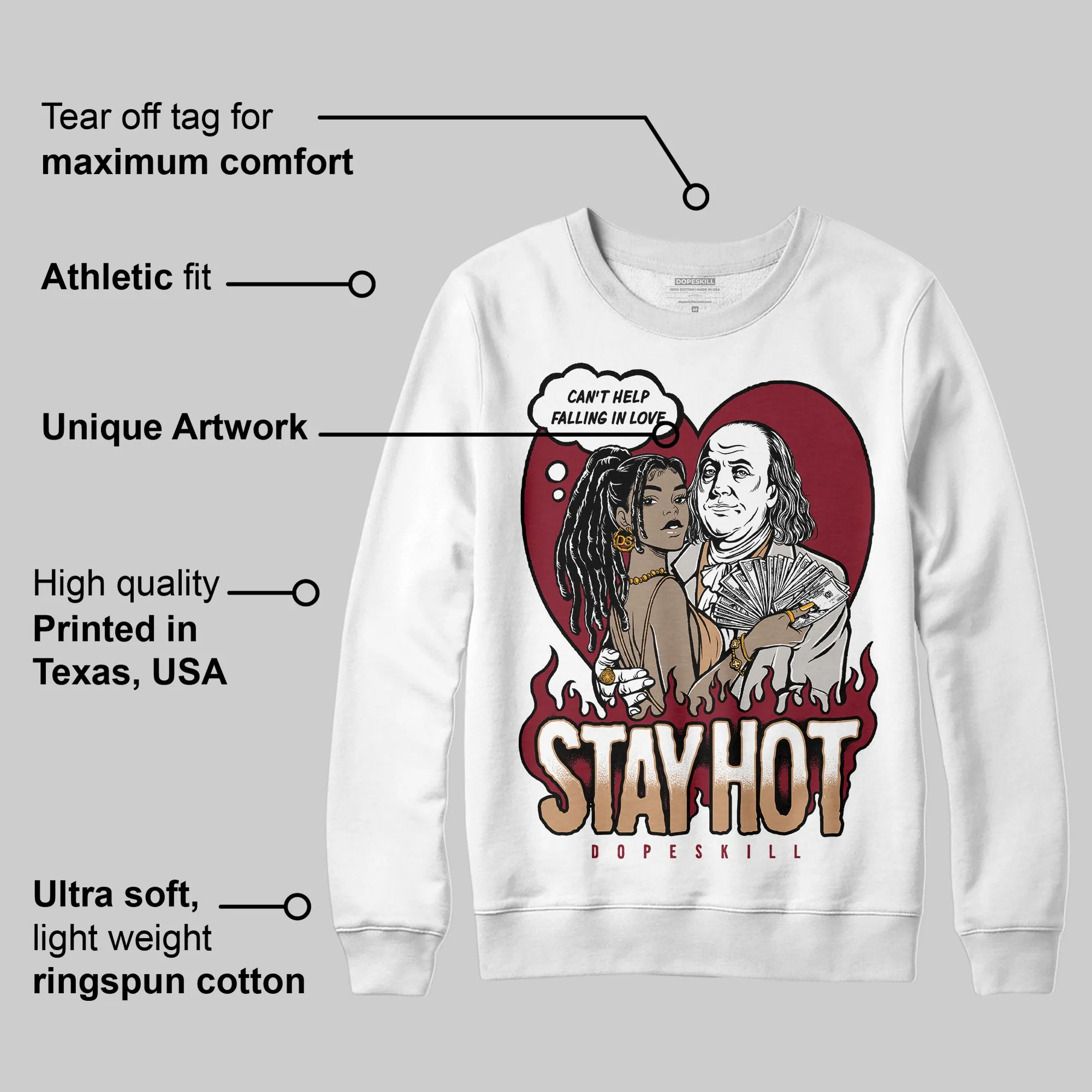 Samba OG Collegiate Burgundy DopeSkill Sweatshirt Stay Hot Graphic sold by DopeSkill product image thumbnail 3