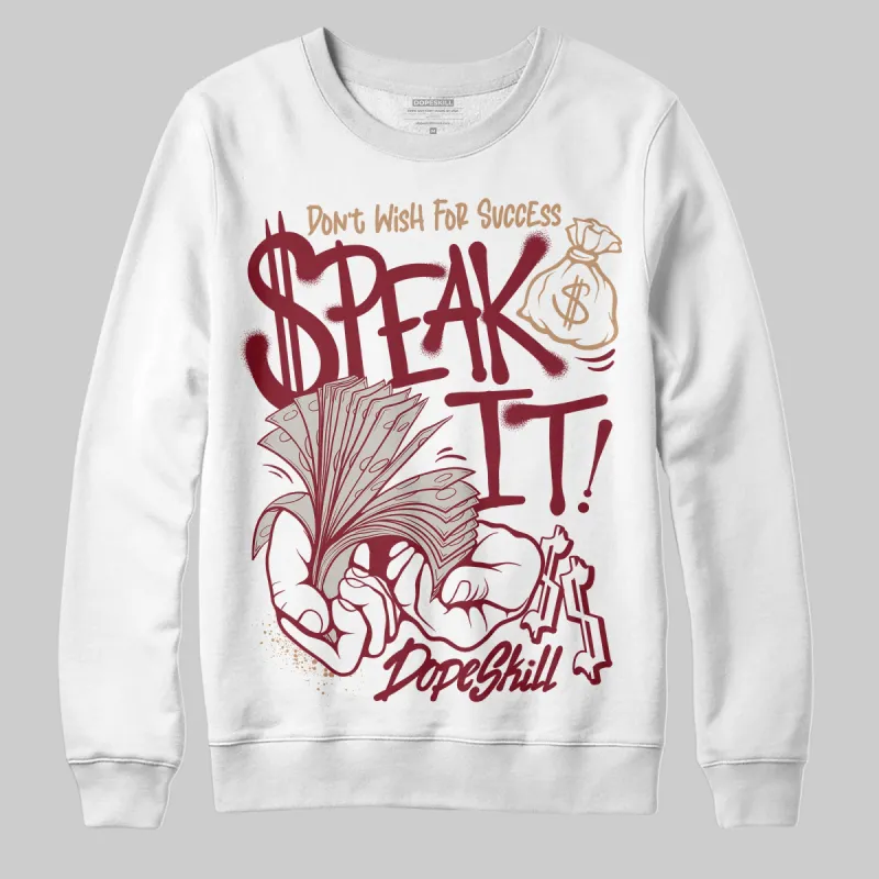 Samba OG Collegiate Burgundy DopeSkill Sweatshirt Speak It Graphic sold by DopeSkill