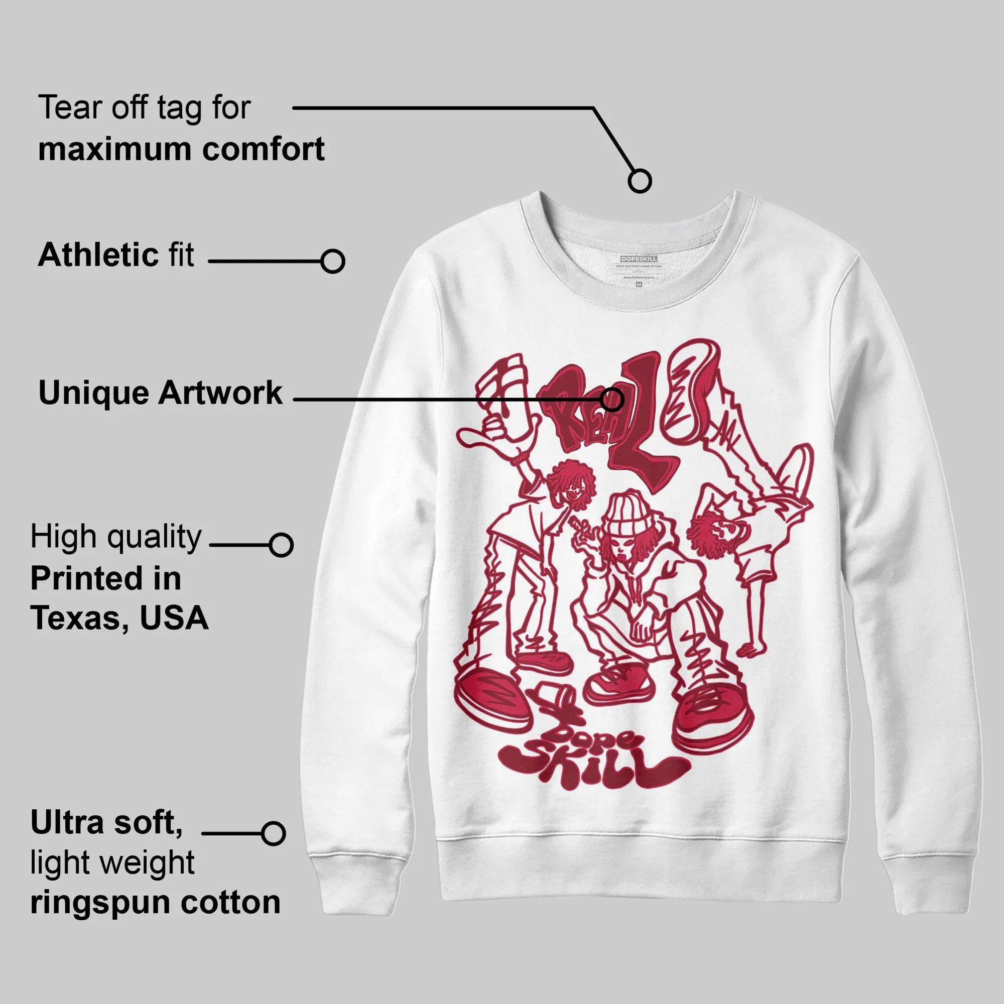 Samba OG Collegiate Burgundy DopeSkill Sweatshirt Real Y2K Players Graphic sold by DopeSkill product image thumbnail 3