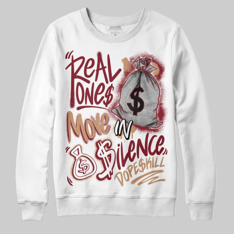 Samba OG Collegiate Burgundy DopeSkill Sweatshirt Real Ones Move In Silence Graphic sold by DopeSkill