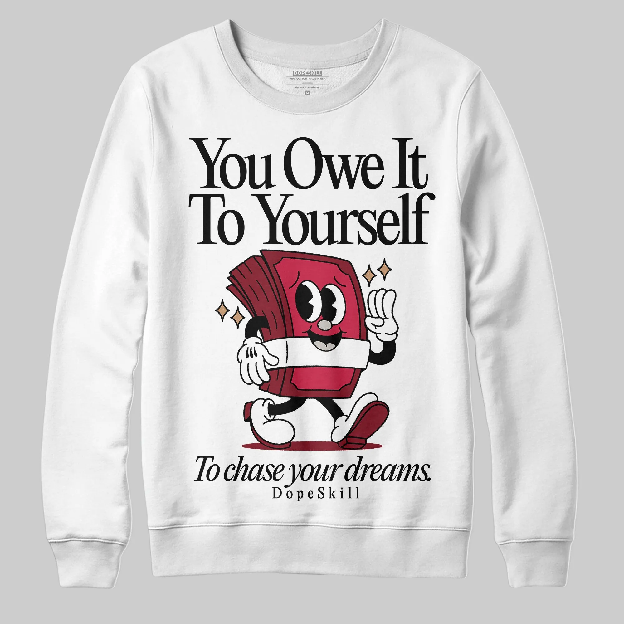 Samba OG Collegiate Burgundy DopeSkill Sweatshirt Owe It To Yourself Graphic sold by DopeSkill