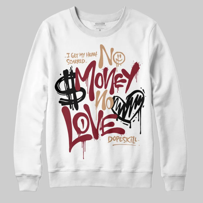Samba OG Collegiate Burgundy DopeSkill Sweatshirt No Money No Love Typo Graphic sold by DopeSkill