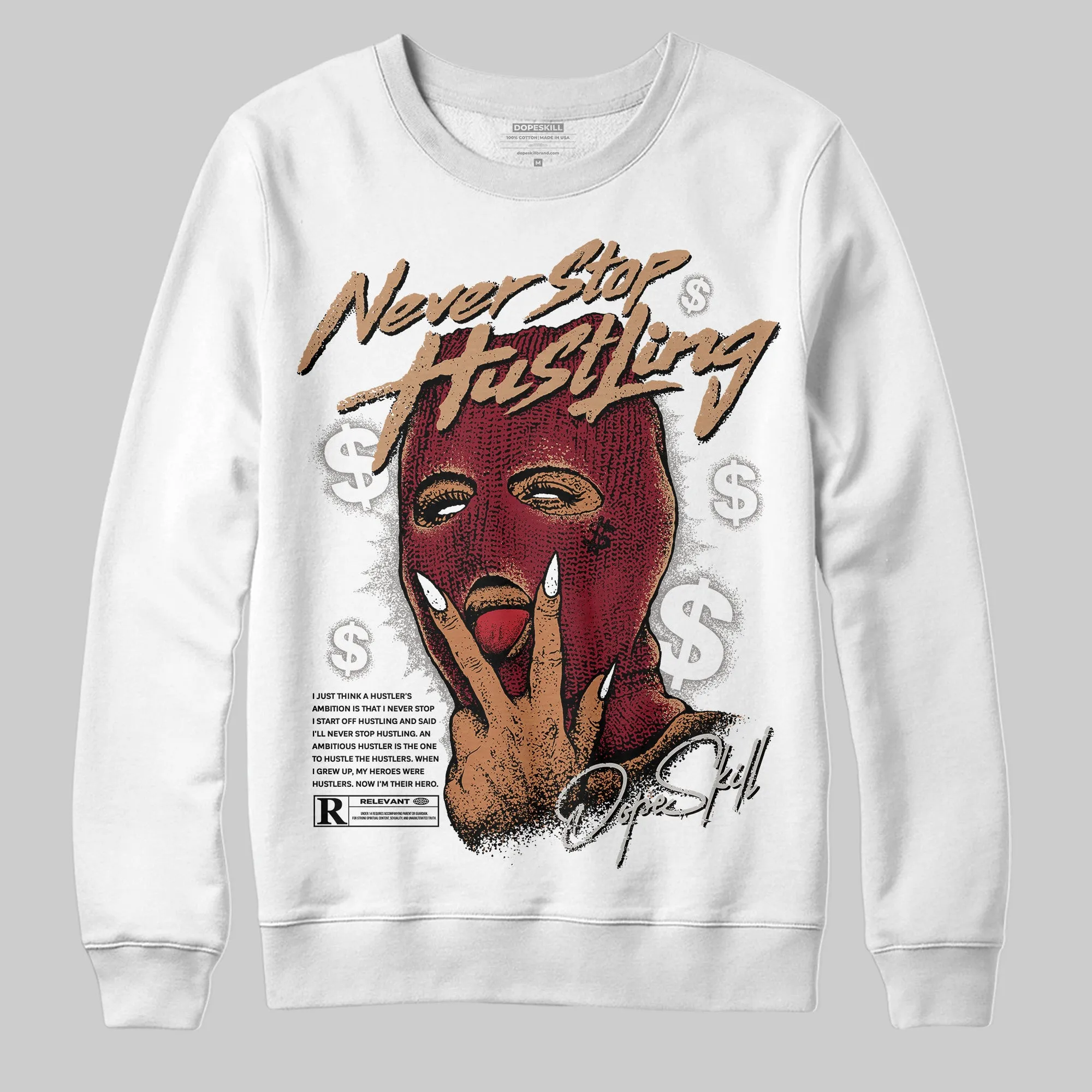 Samba OG Collegiate Burgundy DopeSkill Sweatshirt Never Stop Hustling Graphic sold by DopeSkill