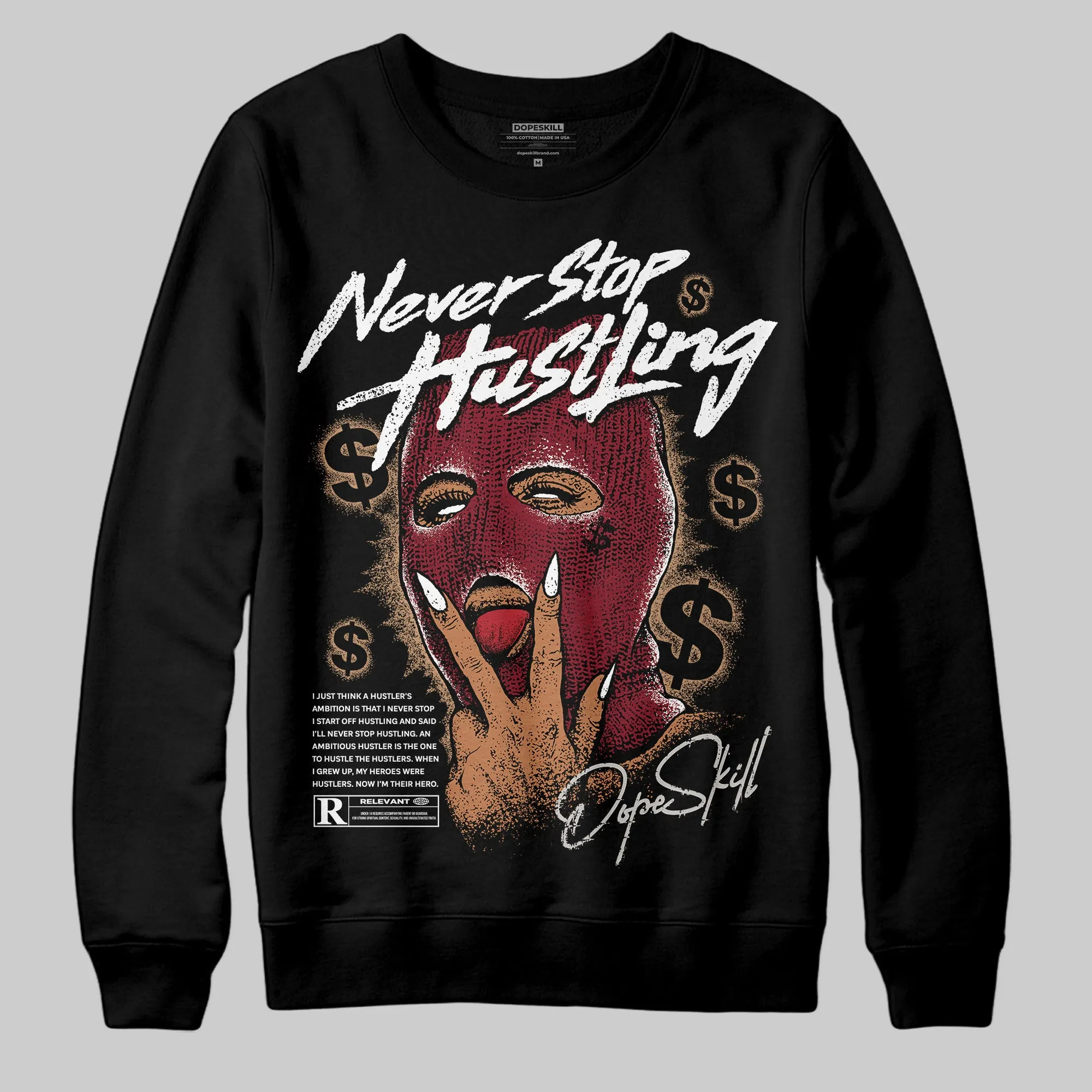 Samba OG Collegiate Burgundy DopeSkill Sweatshirt Never Stop Hustling Graphic sold by DopeSkill product image thumbnail 2