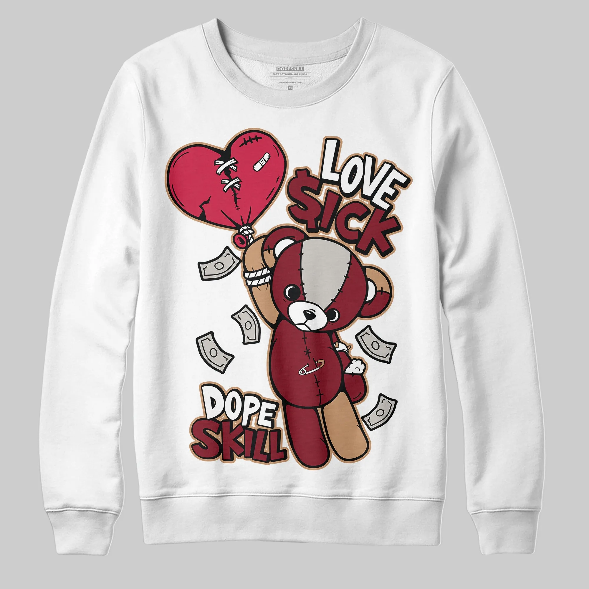 Samba OG Collegiate Burgundy DopeSkill Sweatshirt Love Sick Graphic sold by DopeSkill