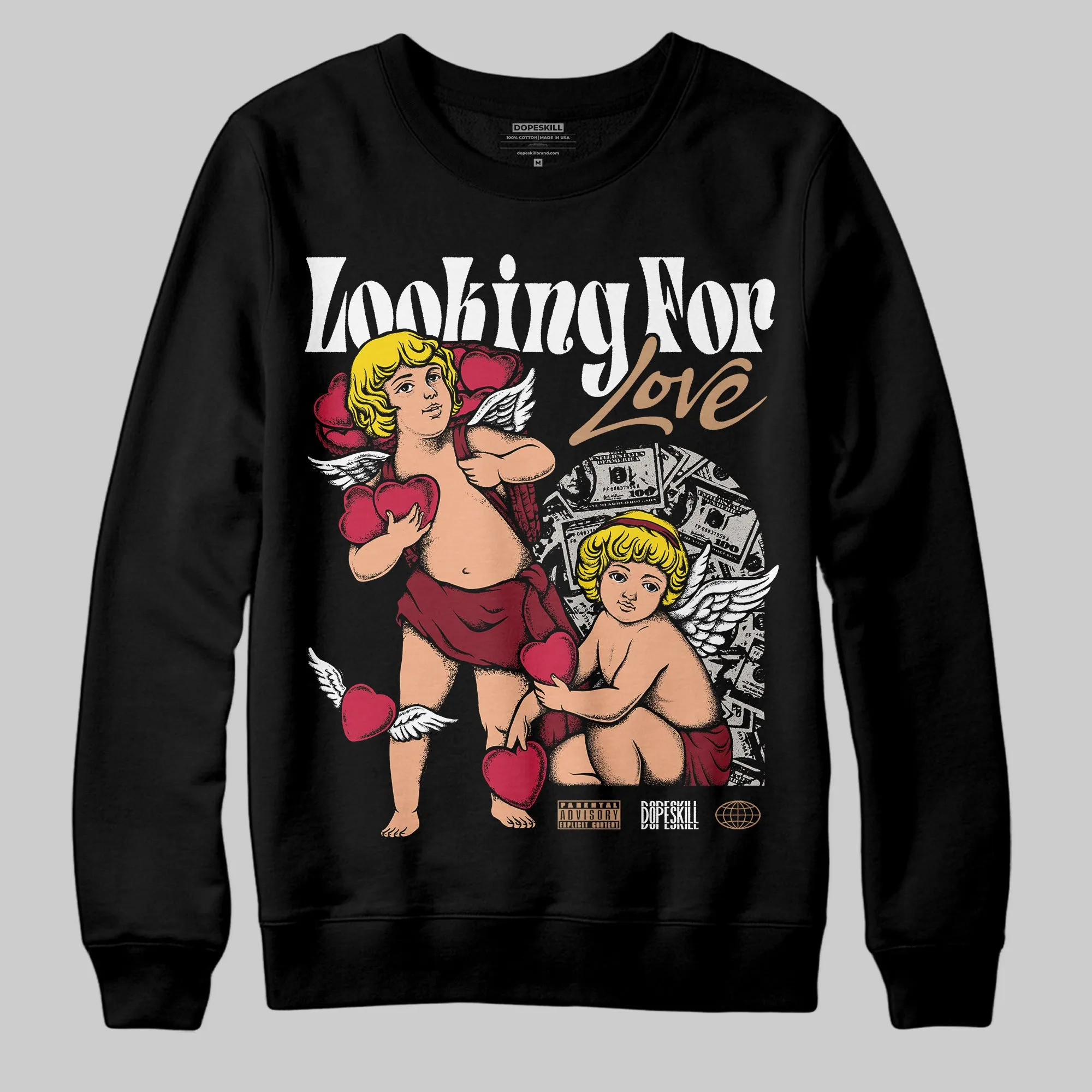 Samba OG Collegiate Burgundy DopeSkill Sweatshirt Looking For Love Graphic sold by DopeSkill product image thumbnail 2