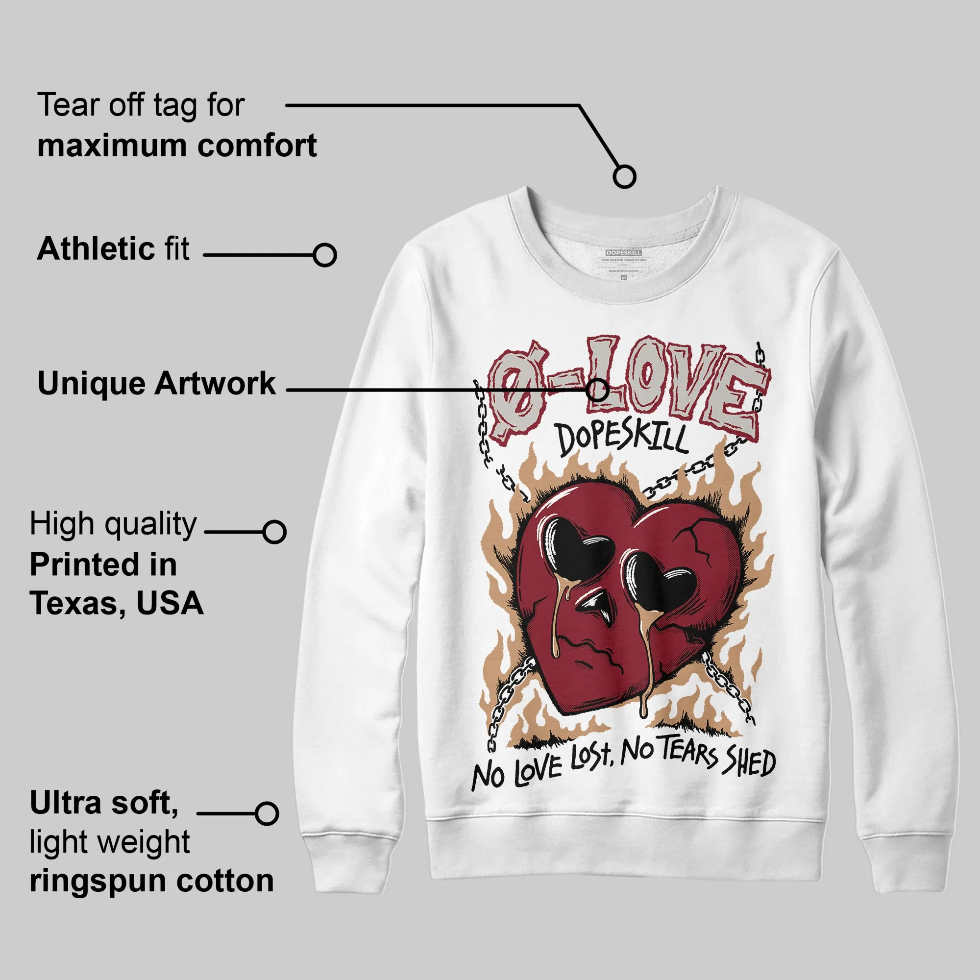 Samba OG Collegiate Burgundy DopeSkill Sweatshirt Crying Heart Graphic sold by DopeSkill product image thumbnail 3