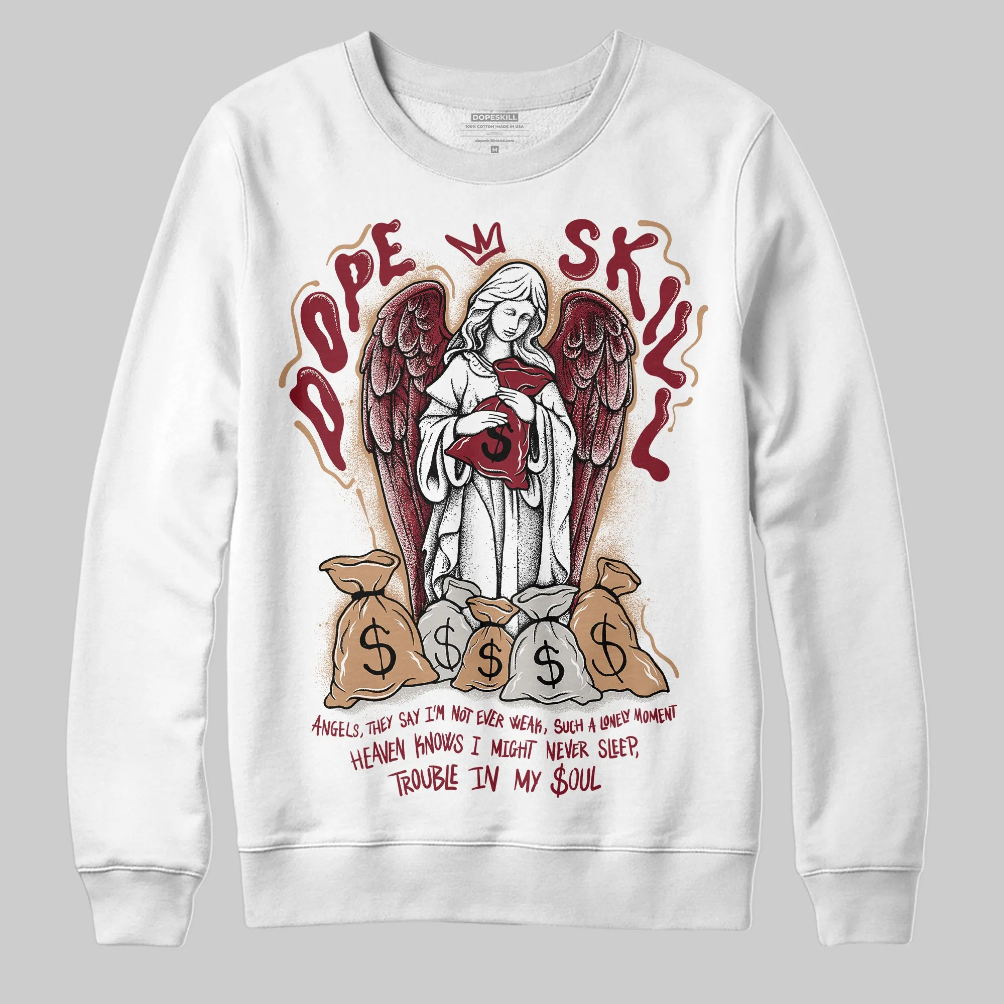 Samba OG Collegiate Burgundy DopeSkill Sweatshirt Angels Graphic sold by DopeSkill
