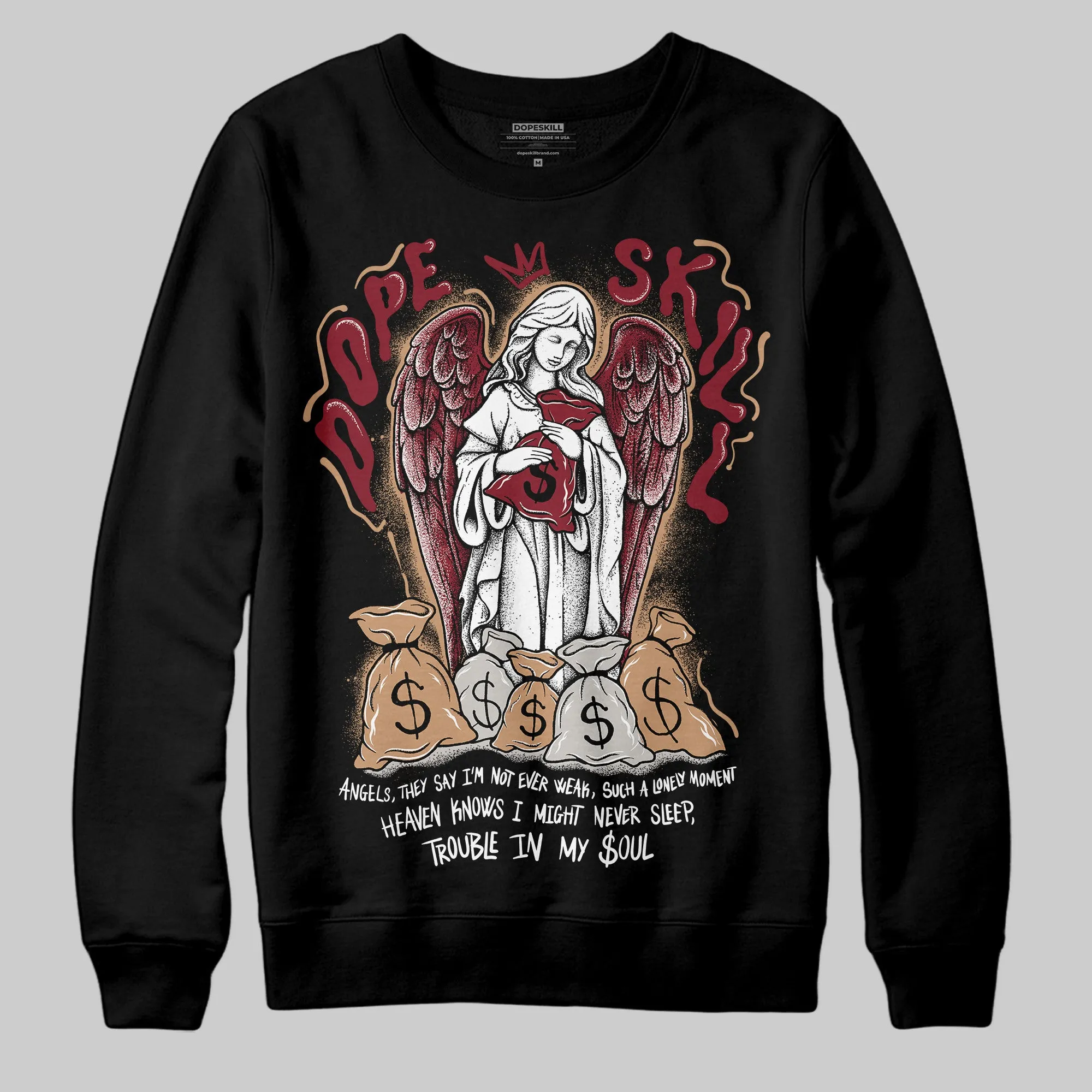 Samba OG Collegiate Burgundy DopeSkill Sweatshirt Angels Graphic sold by DopeSkill product image thumbnail 2
