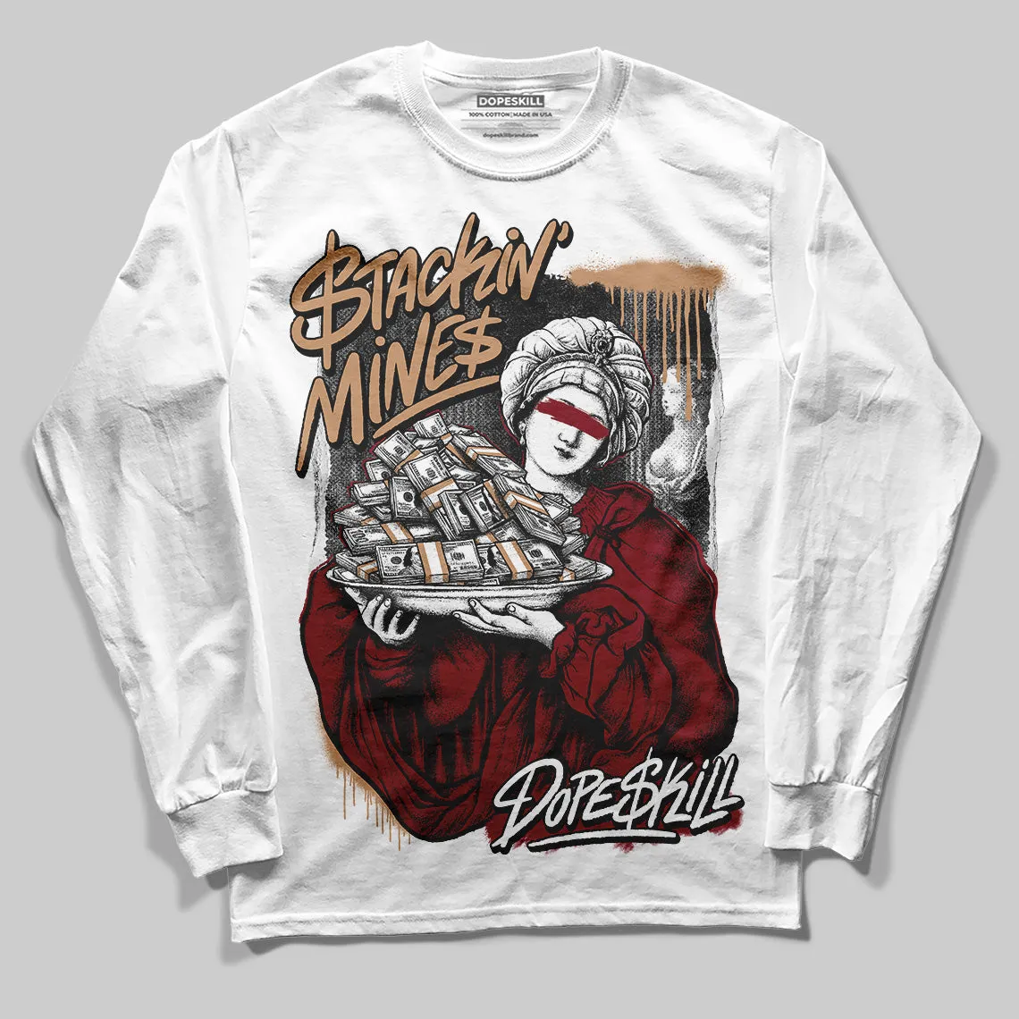 Samba OG Collegiate Burgundy DopeSkill Long Sleeve T-Shirt Stackin Mines Graphic sold by DopeSkill