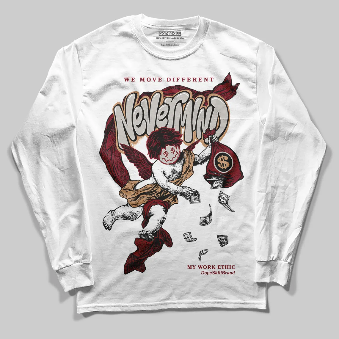 Samba OG Collegiate Burgundy DopeSkill Long Sleeve T-Shirt Nevermind Graphic sold by DopeSkill