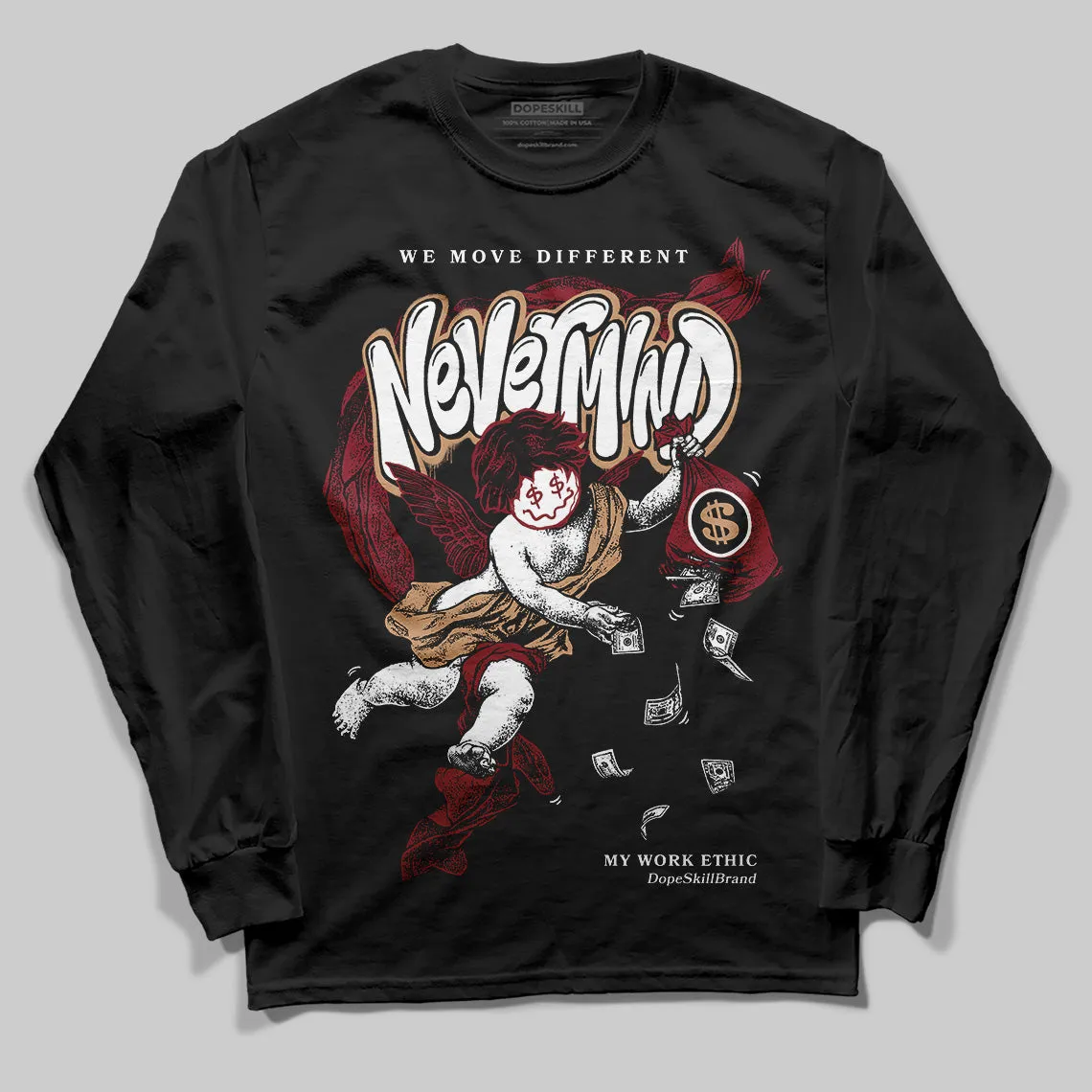 Samba OG Collegiate Burgundy DopeSkill Long Sleeve T-Shirt Nevermind Graphic sold by DopeSkill product image thumbnail 2