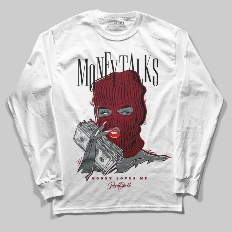 Samba OG Collegiate Burgundy DopeSkill Long Sleeve T-Shirt Money Talks Graphic sold by DopeSkill