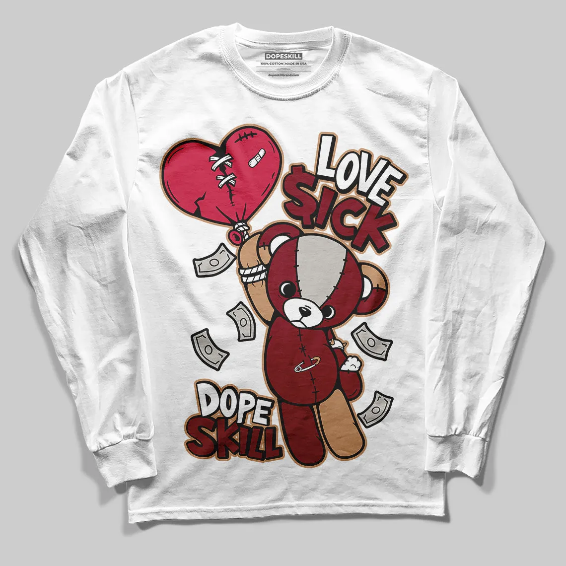 Samba OG Collegiate Burgundy DopeSkill Long Sleeve T-Shirt Love Sick Graphic sold by DopeSkill