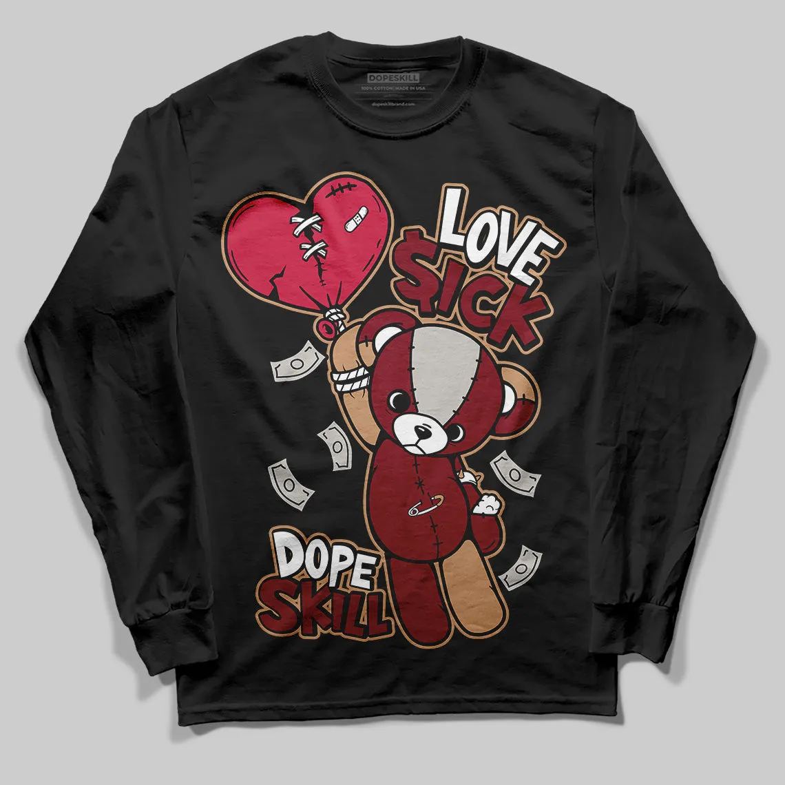 Samba OG Collegiate Burgundy DopeSkill Long Sleeve T-Shirt Love Sick Graphic sold by DopeSkill product image thumbnail 2