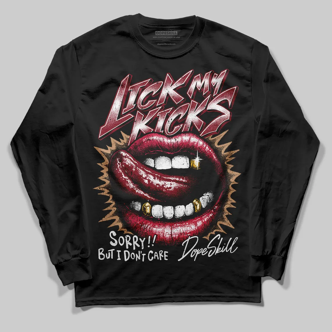 Samba OG Collegiate Burgundy DopeSkill Long Sleeve T-Shirt Lick My Kicks Graphic sold by DopeSkill product image thumbnail 2