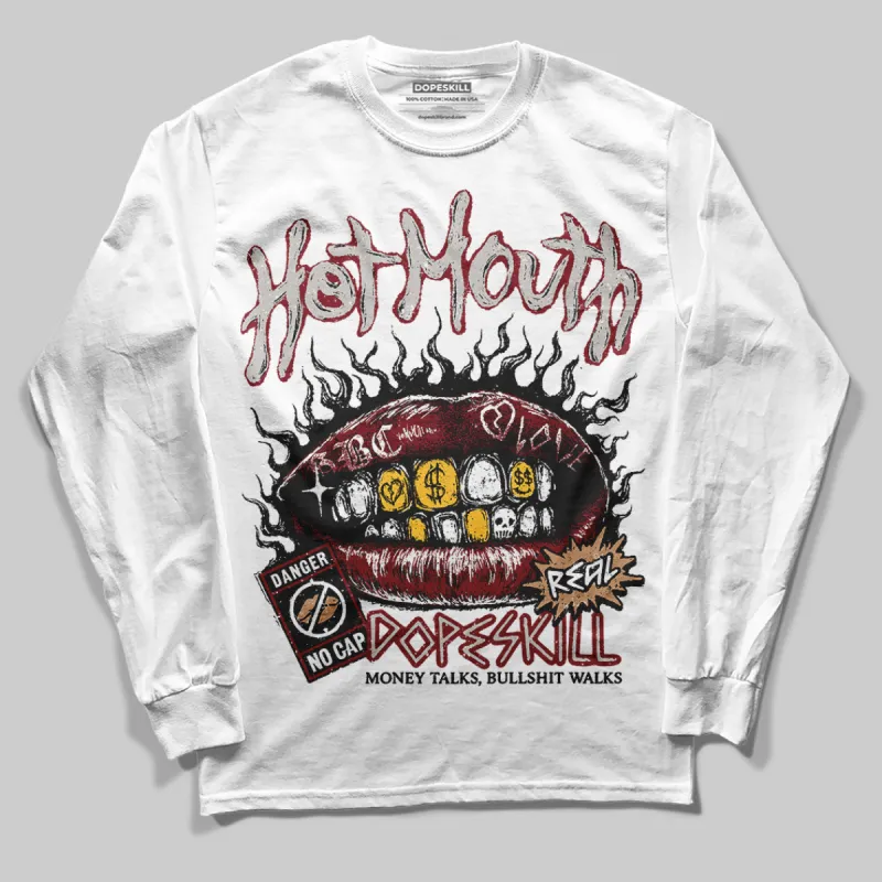 Samba OG Collegiate Burgundy DopeSkill Long Sleeve T-Shirt Hot Mouth Graphic sold by DopeSkill