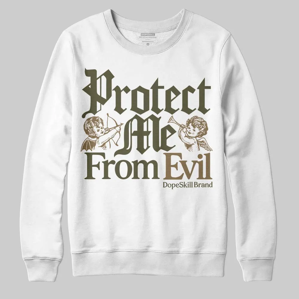 Samba OG Focus Olive DopeSkill Sweatshirt Protect Me From Evil Graphic sold by DopeSkill