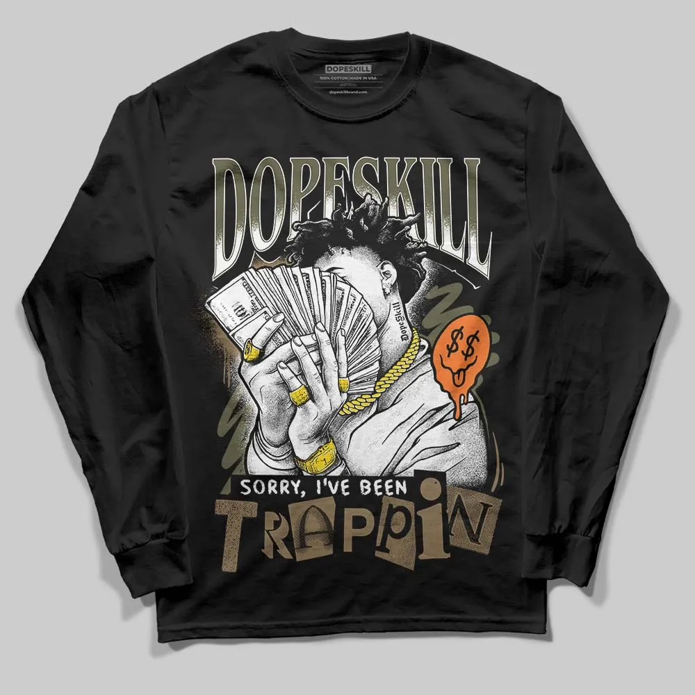 Samba OG Focus Olive DopeSkill Long Sleeve T-Shirt Sorry I've Been Trappin Graphic sold by DopeSkill product image thumbnail 2