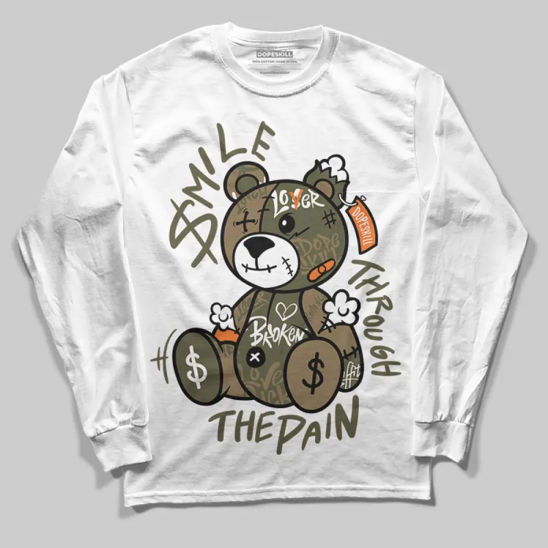 Samba OG Focus Olive DopeSkill Long Sleeve T-Shirt Smile Through The Pain Graphic sold by DopeSkill