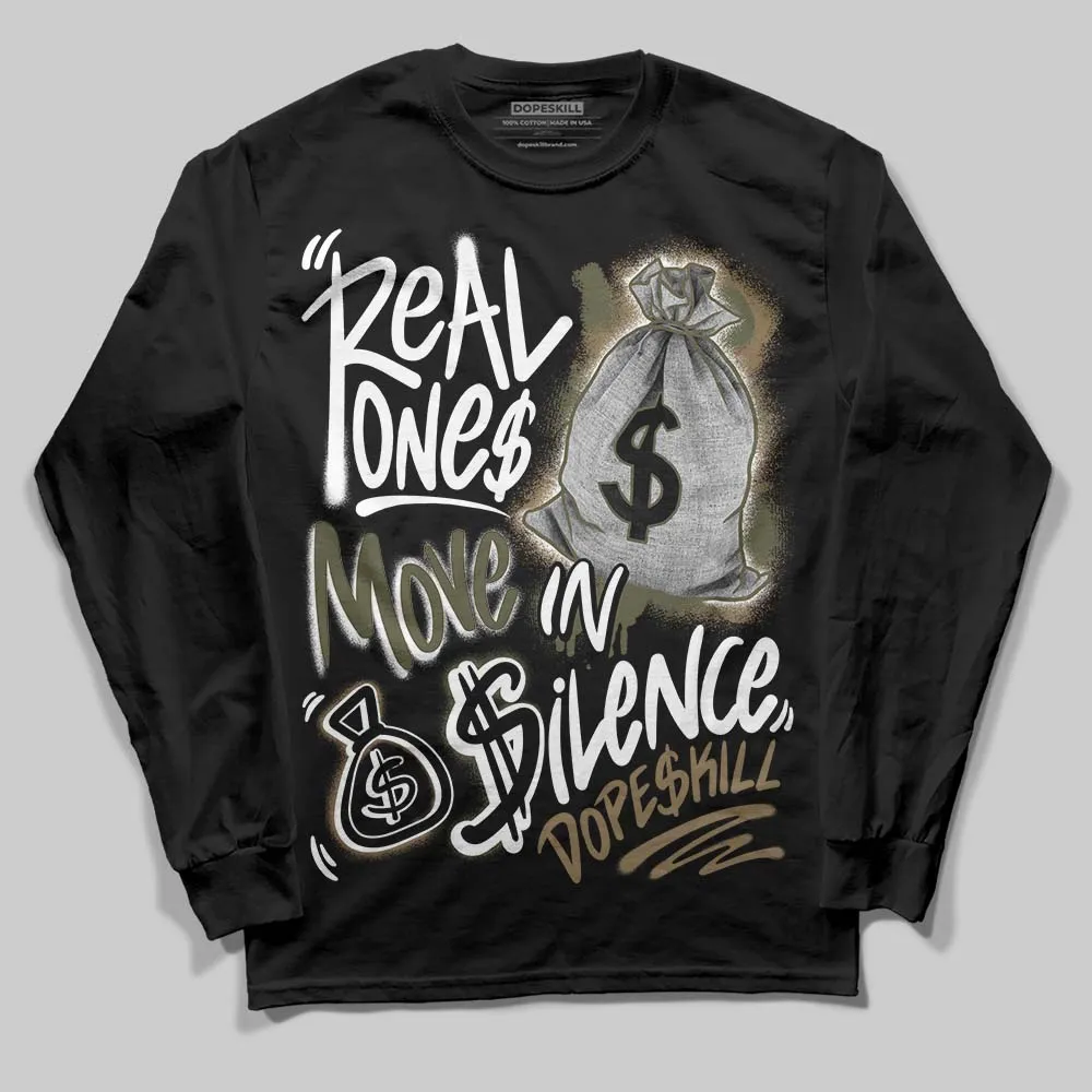 Samba OG Focus Olive DopeSkill Long Sleeve T-Shirt Real Ones Move In Silence Graphic sold by DopeSkill product image thumbnail 2