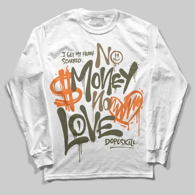 Samba OG Focus Olive DopeSkill Long Sleeve T-Shirt No Money No Love Typo Graphic sold by DopeSkill