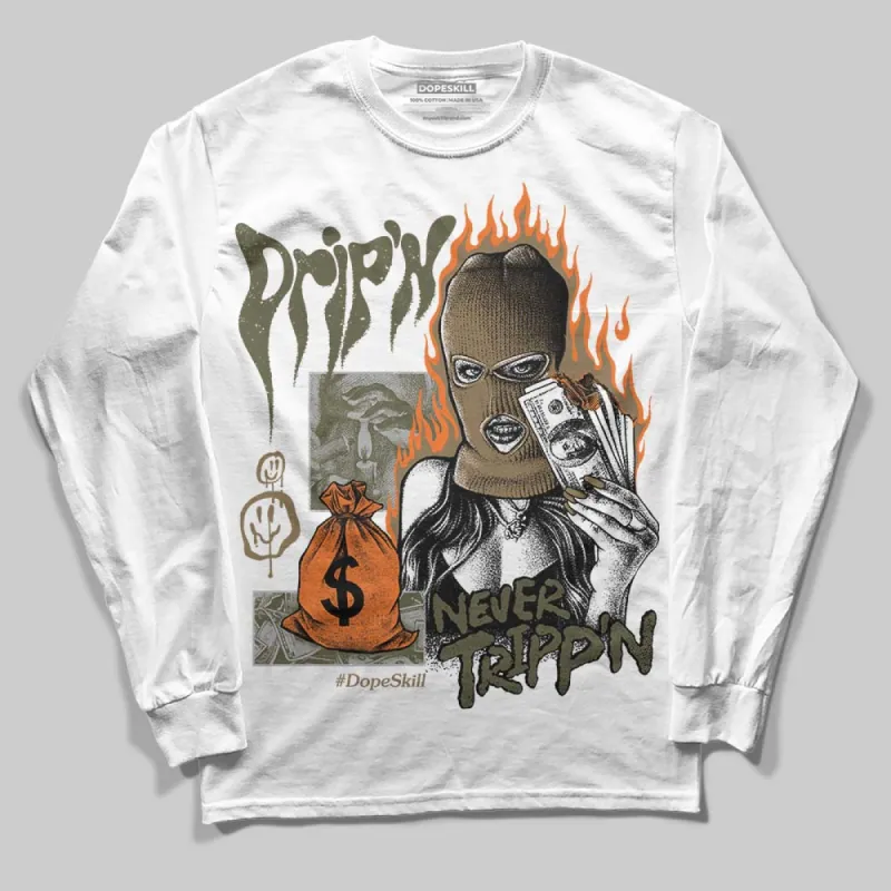 Samba OG Focus Olive DopeSkill Long Sleeve T-Shirt Drip'n Never Tripp'n Graphic sold by DopeSkill