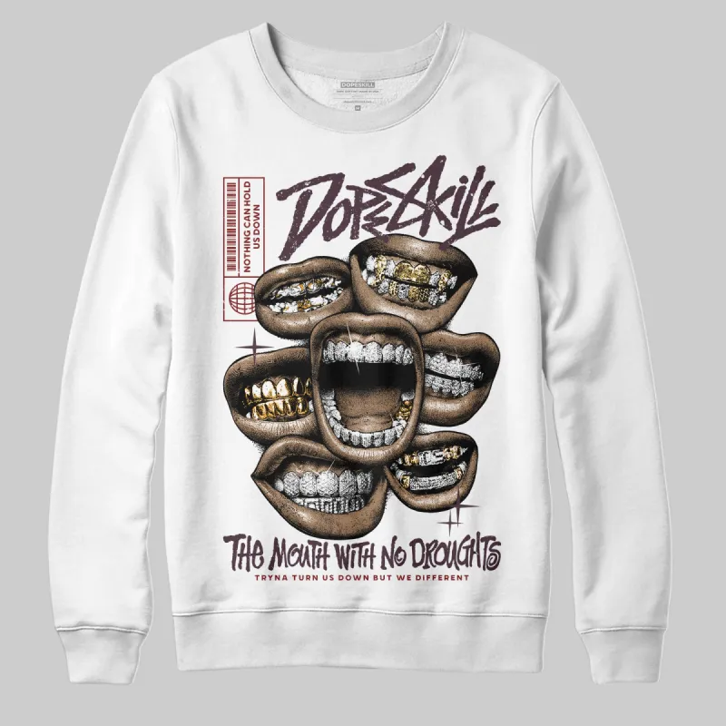 Samba OG Maroon Gold Metallic DopeSkill Sweatshirt The Mouth With No Droughts Graphic sold by DopeSkill
